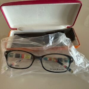 Kate Spade Blue accented tortoise Glasses with Multicolor Temples